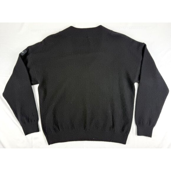 Alo Yoga Sweater Jet Set Cashmere Black V-Neck Pullover Women's Size Small - Picture 2 of 5